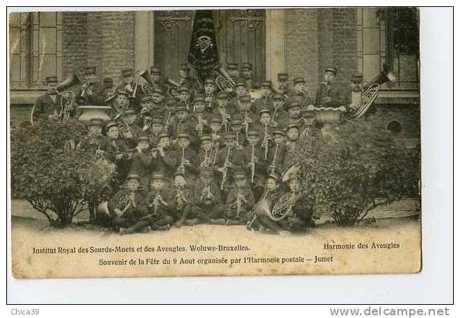 004714   WOLUWE Institut Royal Des Sourds-muets Et Des Aveugles Et Son Harmonie  Fête Organisé Par Harmonie Postal JUMET - Enseignement, Ecoles Et Universités