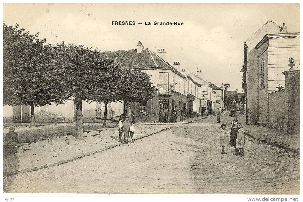 FRESNES - La Grande Rue - Voy. 1910 - Fresnes