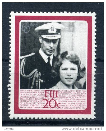 1986 FIJI  60° Ann. Of  Her Maj. Elizabeth Yvert Cat. N° 535  Absolutely Perfect MNH ** - Fidji (1970-...)