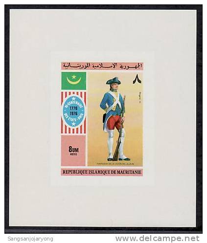 US Bicentenaire, Mauritania Sc341 D/S US Bicentennial, Uniform - Onafhankelijkheid USA