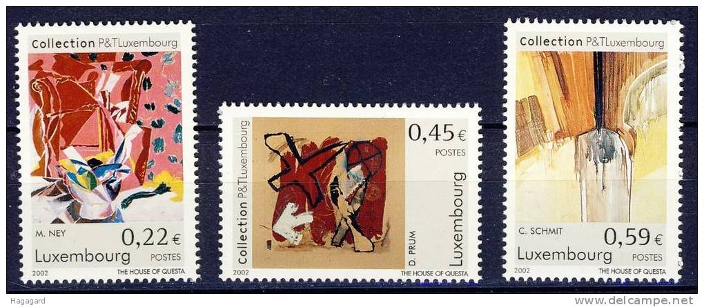 ##2002. Luxemburg. Abstract/Paintings/Peintures/Gemälde. Michel 1559-61. MNH ** - Unused Stamps