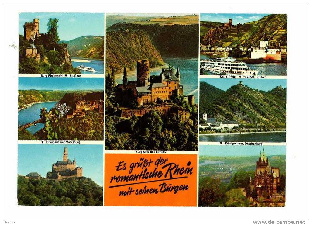 Allemagne - Lot De 3 Cartes Multi-vues De L'allemagne Et Du Rhein ( Rhin) - Verzamelingen & Kavels