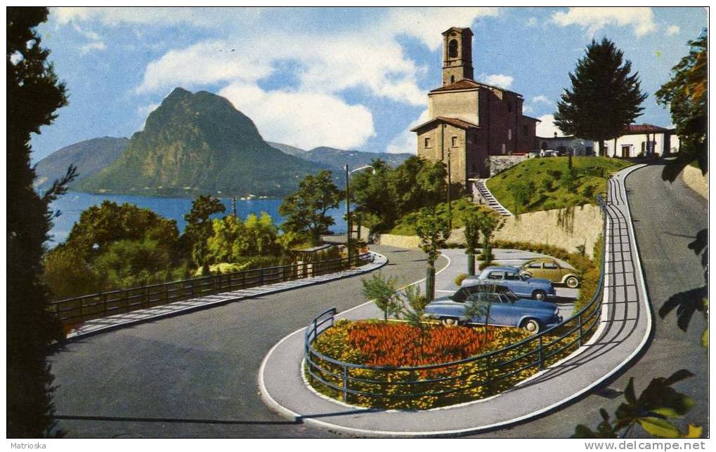 LUGANO  -  La Chiesa Di Castagnola Con Il S. Salvatore  -    VG 1966  - (112) - Agno