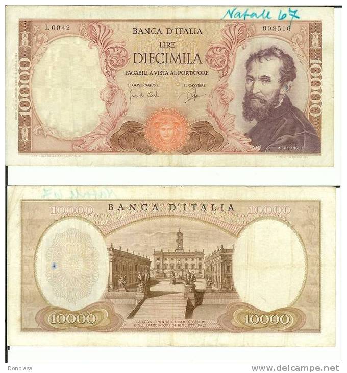 10.000 Lire Michelangelo 03/07/1962 - 10000 Liras