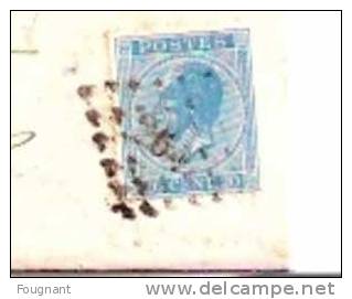 BELGIQUE : 1866:Timbre N°18 Sur:lettre De NAMUR Vers THY-LE-CHATEAU.Belles Oblitérations.Oblit.à Points 64,+Namur Double - 1865-1866 Profile Left
