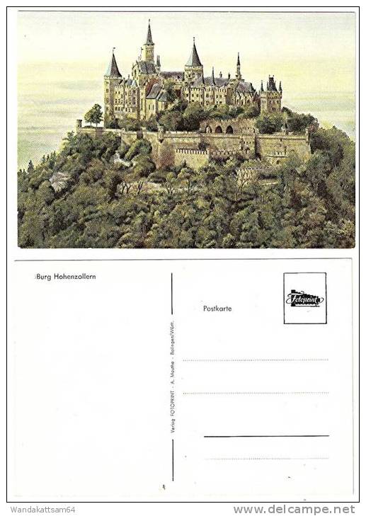 AK BURG HOHENZOLLERN  Verlag FOTOPRINT – A. Mauthe – Balingen/Württ. - Hechingen