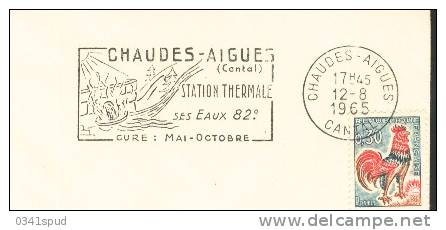 1965 France  15 Chaudes Aigues  Thermes  Terme Thermal   Sur Lettre - Bäderwesen