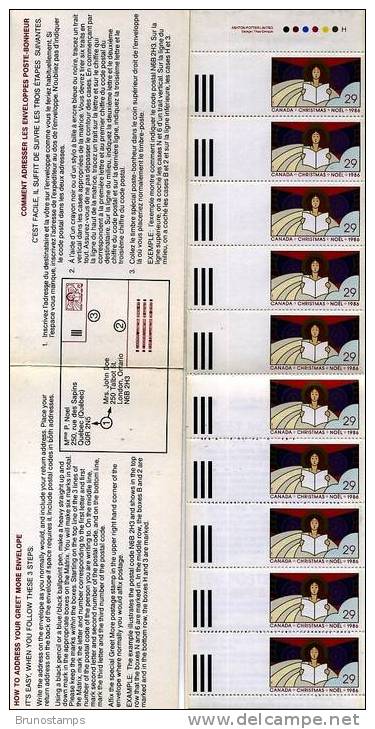 CANADA - 1986  CHRISTMAS  BOOKLET  MINT NH - Cuadernillos Completos