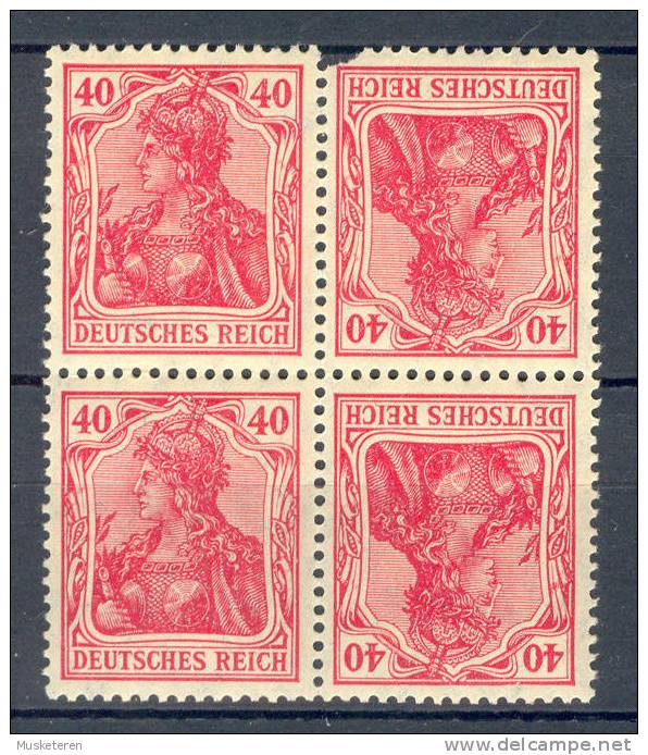 Deutsches Reich Booklet Zd-Mi. K 3 Germania Mi. (2x) 144/144 Tête-bêche MNH**/MNH** - Carnets & Se-tenant