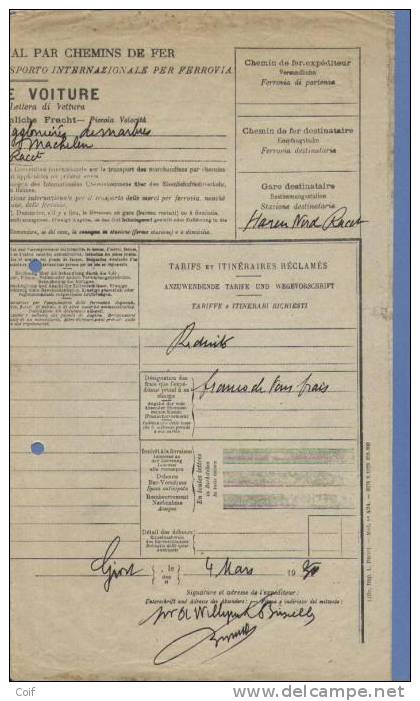 Lettre De Voiture NORD BELGE 2 GIVET 1930 Vers HAREN -- RARE - Nord Belge