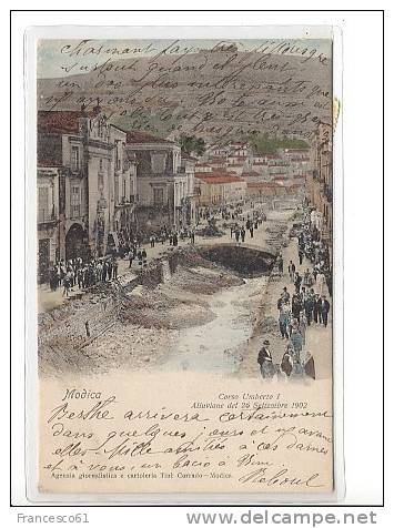 SICILIA MODICA (RAGUSA) Alluvione 1902 Viaggiata Fp - Modica