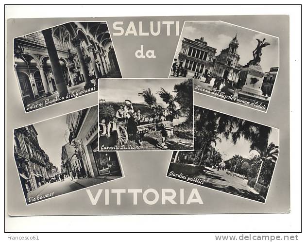 Sicilia VITTORIA Ragusa Vedutine 1958 Viaggiata - Vittoria