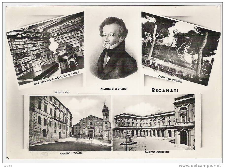 M-0083- SALUTI DA RECANATI - MACERATA - F.G. VIAGGIATA 1959 - ITALY - Macerata