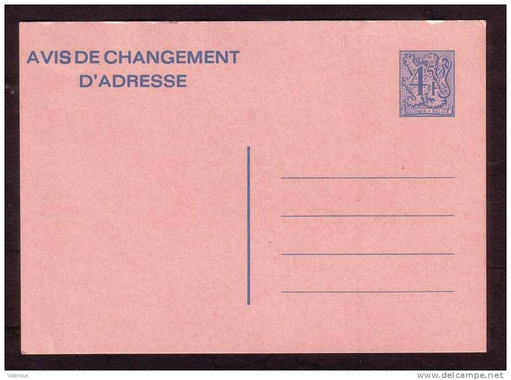 Changement D'adresse N° 21 III. F. NON Circulé - Not Circulated - Nicht Gelaufen. - Avviso Cambiamento Indirizzo