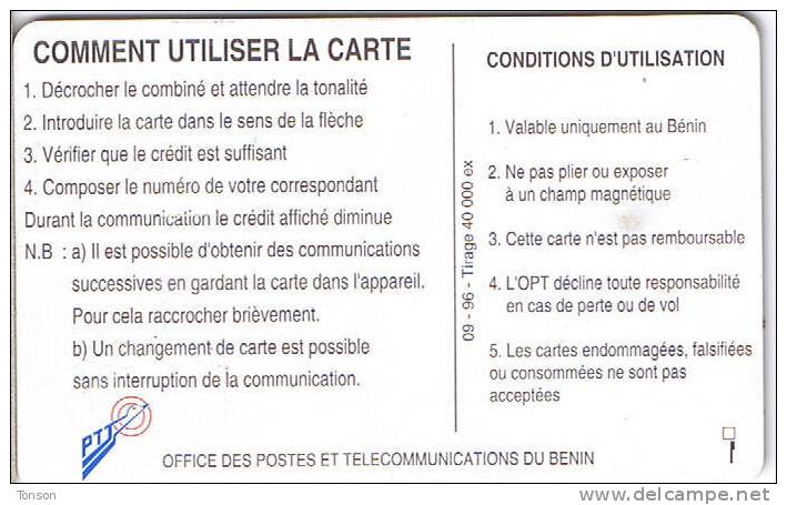 Benin, BEN-20, 50 Unités, Telephone Tariffs 1 (09/96). - Benin