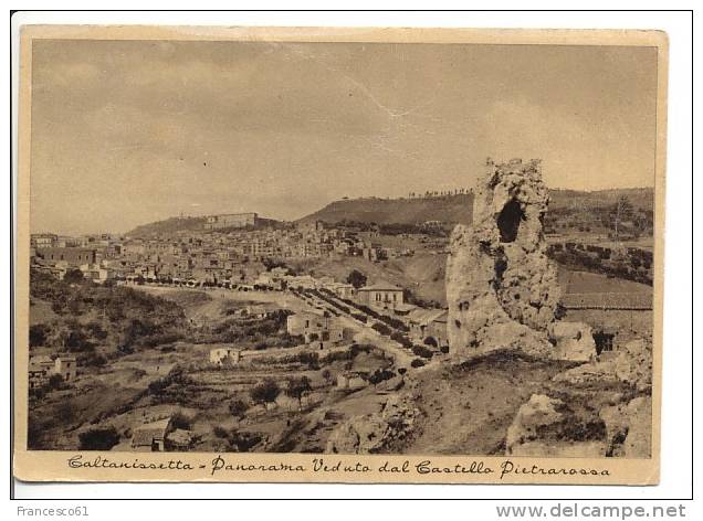 SICILIA - CALTANISSETTA PANORAMA CASTELLO PIETRAROSSA Fg Nuova - Caltanissetta