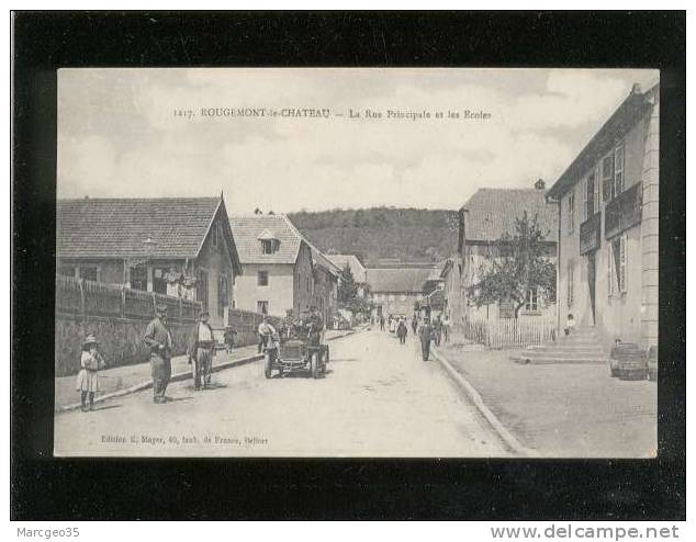 Rougemont Le Chateau La Rue Principale & Les écoles  édit.mayer N° 1217 Animée Automobile   Belle Carte - Rougemont-le-Château