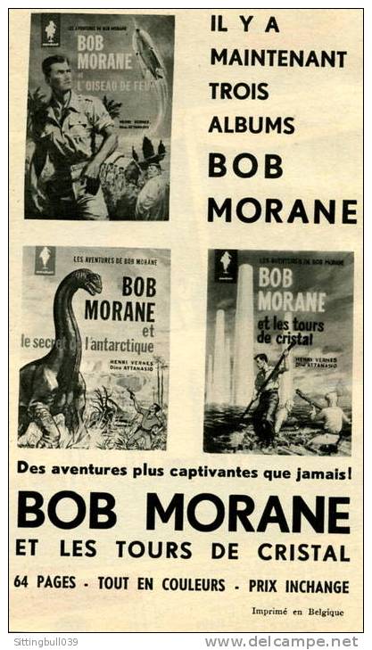 BOB MORANE. ATTANASIO / VERNES. TRACT PUBLICITAIRE POUR LES 3 PREMIERS ALBUMS DE LA SERIE. - Bob Morane