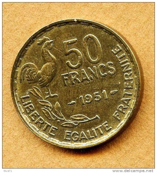 50 Francs  1951   "Guiraud" TTB - 50 Francs