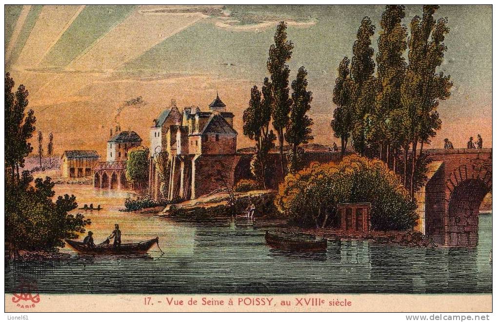 POISSY : (78) Vue De La Seine à POISSY Au XVIII° Siècle - Poissy