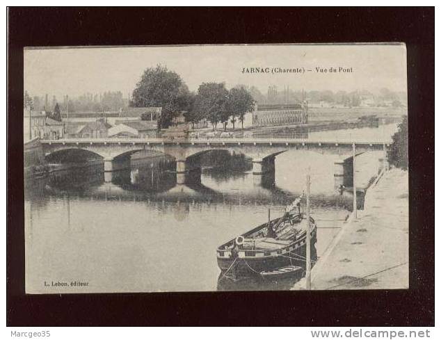 Jarnac Vue Du Pont édit.lebon Bateau   Belle Carte - Jarnac