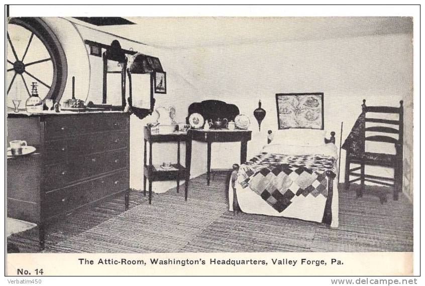 THE ATTIC ROOM WASHINGTON'S HEADQUATERS, VALLEY FORGE PA - Andere & Zonder Classificatie