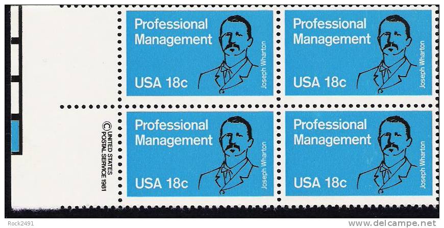 US Scott 1920 - Copyright Block Of 4 - Professional Management 18 Cent - Mint Never Hinged - Blocks & Sheetlets