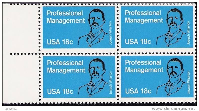 US Scott 1920 - Block Of 4 - Professional Management 18 Cent - Mint Never Hinged - Blocks & Sheetlets