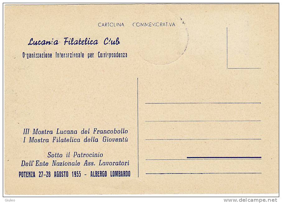 A841- POTENZA DECENNALE LUCANIA FILATELICA CLUB -  1955 - ITALY - Potenza