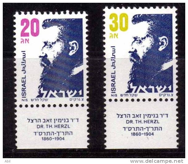 Israël 1986 N°Y.T. : 964 Et 965 ** - Nuevos (con Tab)