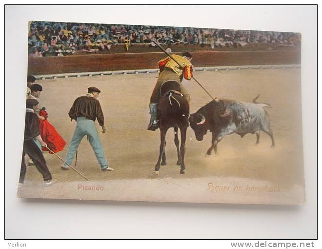 Espana -Picando - Piquer On Horseback    -cca 1910 -F  D50399 - Stieren