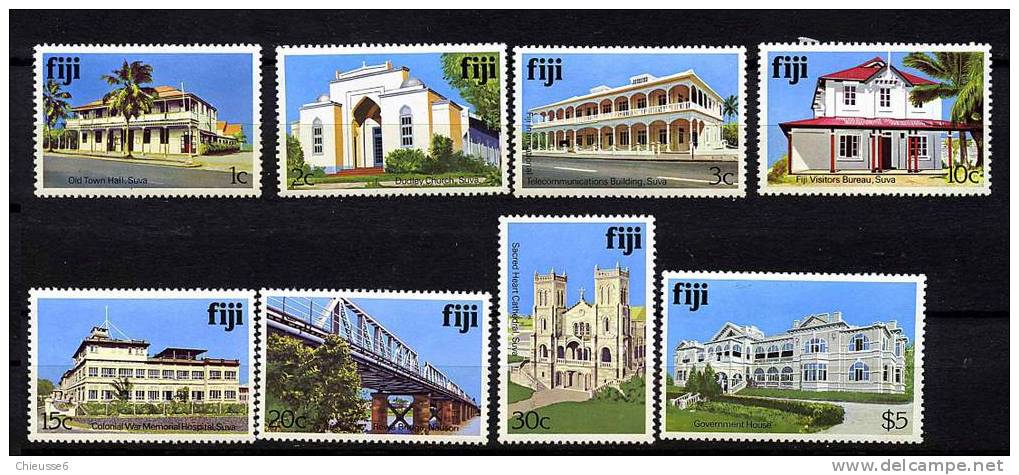 Fidji ** N° 405 à 412 - Série Courante. Bâtiments Et Monuments - Fiji (1970-...)