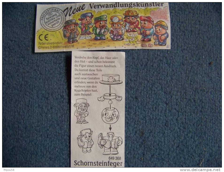 KINDER BPZ Allemand NEUE VERWANDLUNGSKUNSTLER - Schornsteinfeger 649368 - Instructions