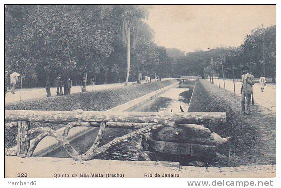 BRESIL.RIO DE JANEIRO.QUINTA DA BOA VISTA TRECHO Cp Plie Coté Droit état - Boa Vista