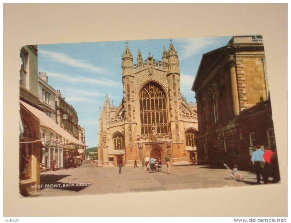 BATH ABBEY WEST FRONT 1973 VG Colori - Bath