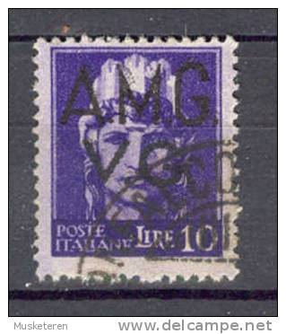 Italy Triest AMG VG 1945 Mi. 12, 10 L Italia Overprinted - Oblitérés