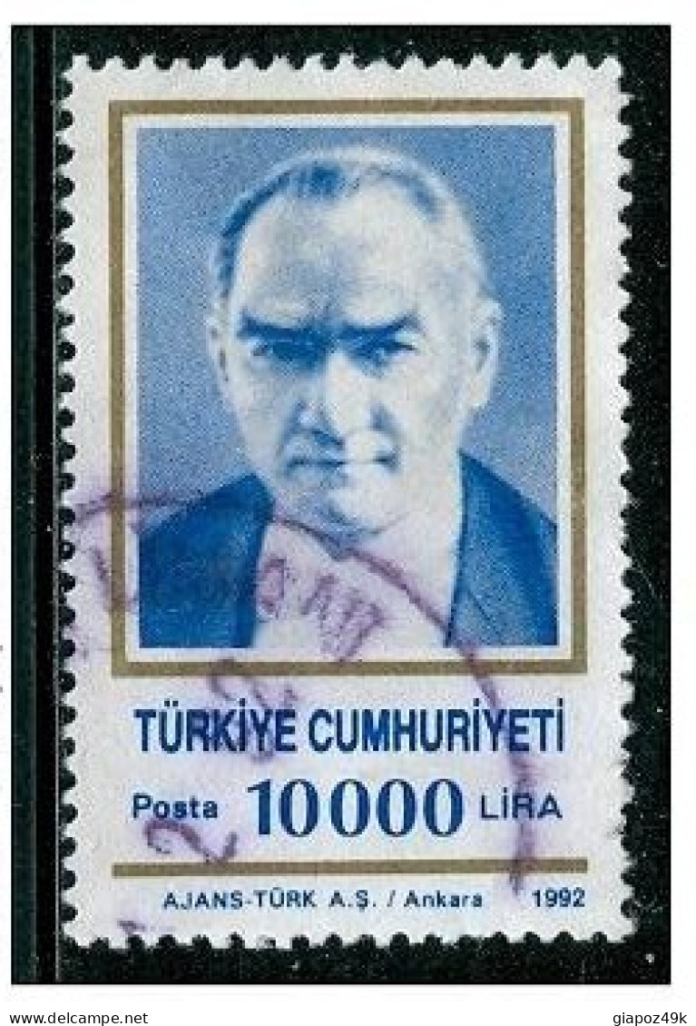 ● TURKIYE  - REPUBBLICA  - 1992  - Ataturk  -  N.   2707  Usato  -  Lotto  577 - Oblitérés