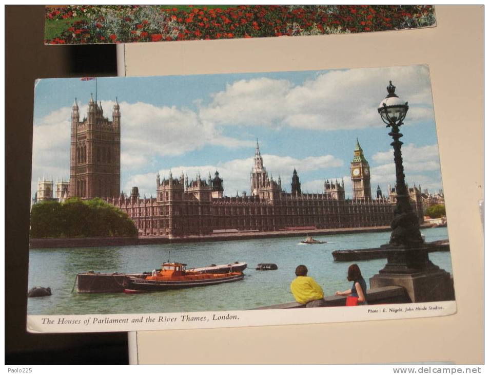 LONDRA LONDON Thames Parliament 1973 Colori VG - River Thames