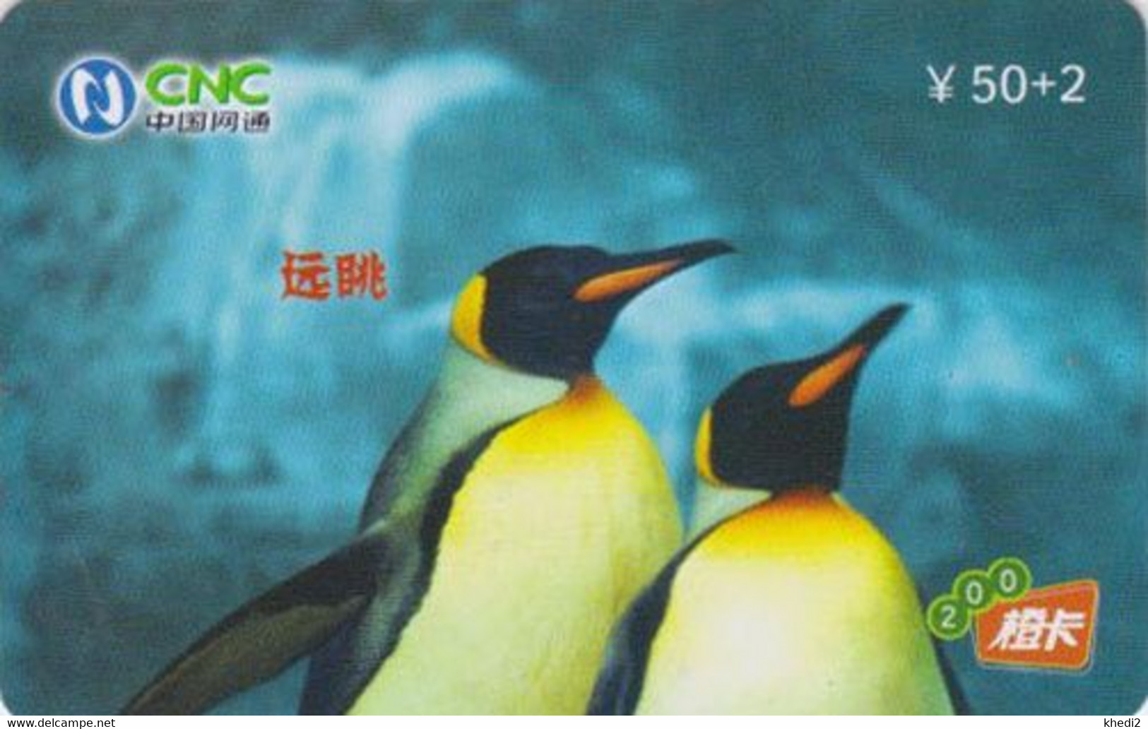 Télécarte CHINE - ANIMAL - OISEAU - MANCHOT EMPEREUR - EMPEROR  PENGUIN BIRD CHINA CNC Phonecard - 161 - China