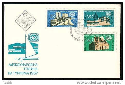 BULGARIA / BULGARIE - 1967 - Annee Int. Du Tourisme - FDC - Hotels, Restaurants & Cafés