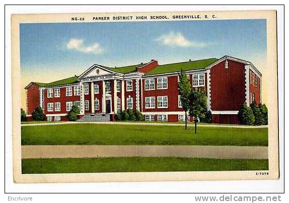 Cpa GREENVILLE Parker District High School - Ng 26 - Greenville