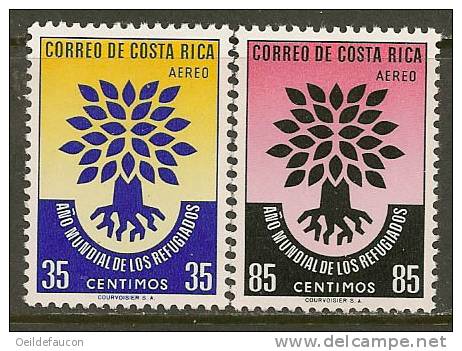 COSTA  RICA - Yvert -  PA 289/90** - Cote 1,50  € - Vluchtelingen