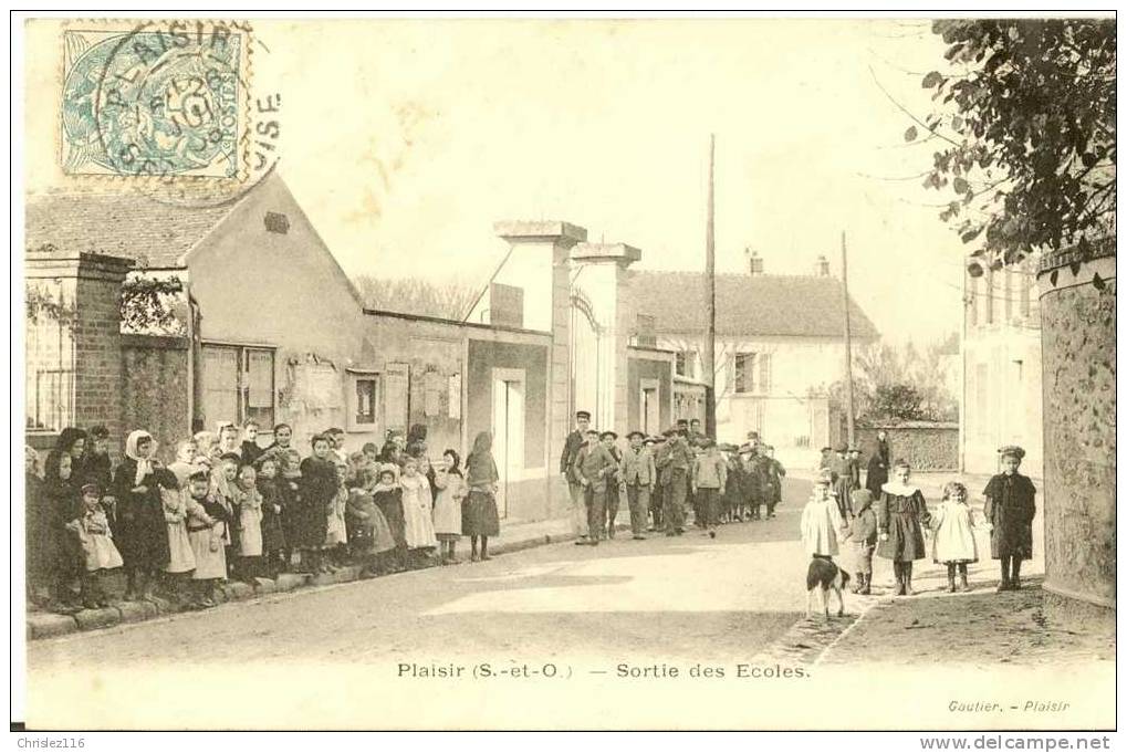 78 PLAISIR Sortie Des Ecoles  TOP  1906 - Plaisir