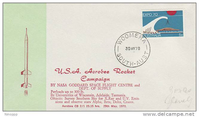 Australia-1970 USA Aerobee Rocket Campaign  Aerobee CB 2/1 Souvenir Cover - Oceanía