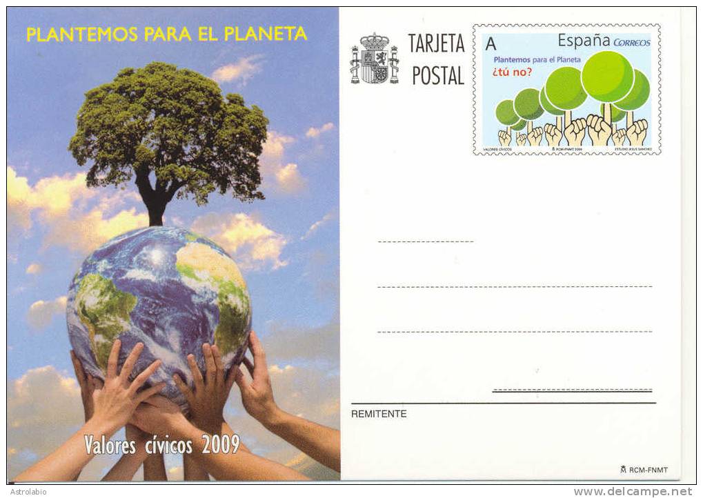 Espagne  2009 " Lucha Contra El Cambo Climático " Entiers Postaux (2) , Nouveauté - Climate & Meteorology