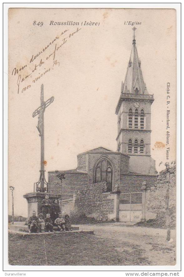 38 -  ROUSSILLON - L´Eglise Animée 1909 - Roussillon