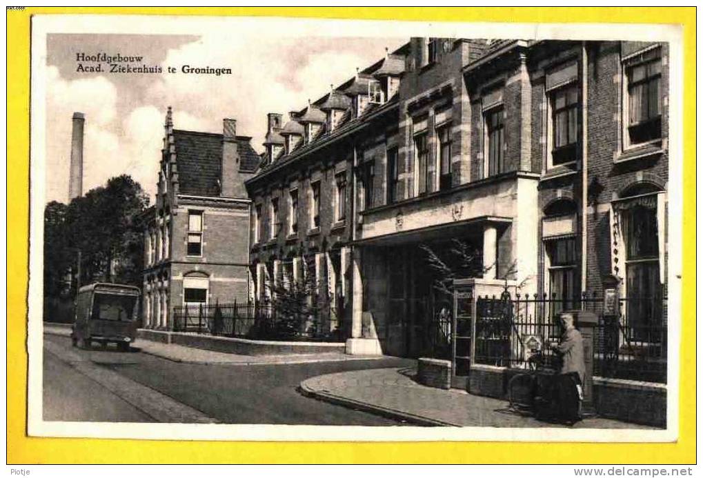 * Groningen (Holland) * (Wesly 463) Hoofdgebouw, Acad. Ziekenhuis Te Groningen, Vélo, Fiets, Bycicle, Camion, Hopital - Groningen