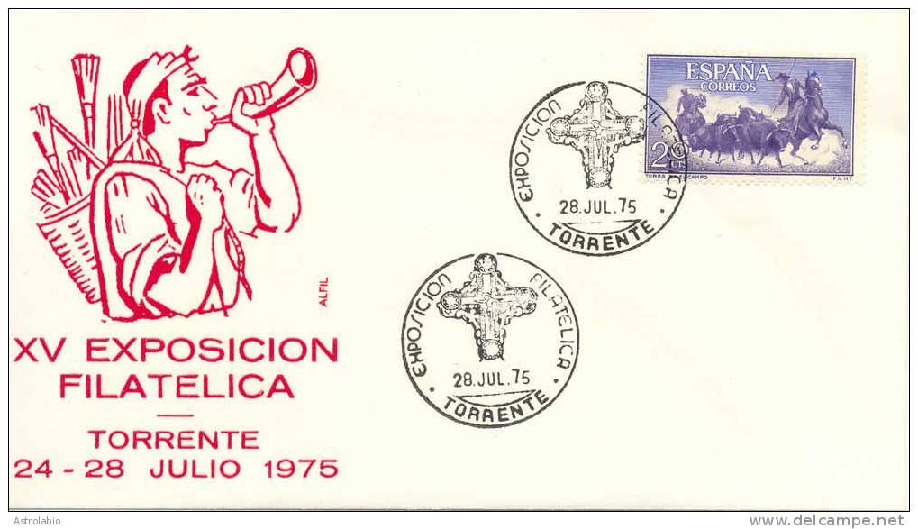 1975 " Expo. Fila. Torrente " Obliteration Valencia - Franking Machines (EMA)