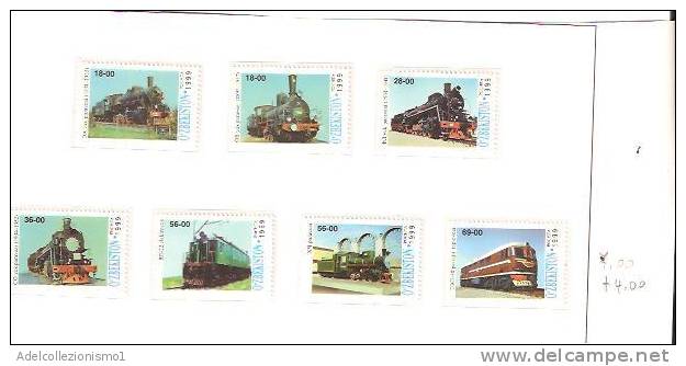 25335) Uzbekistan 1999 Treni Locomotive/FERROVIE-MNH** - Usbekistan