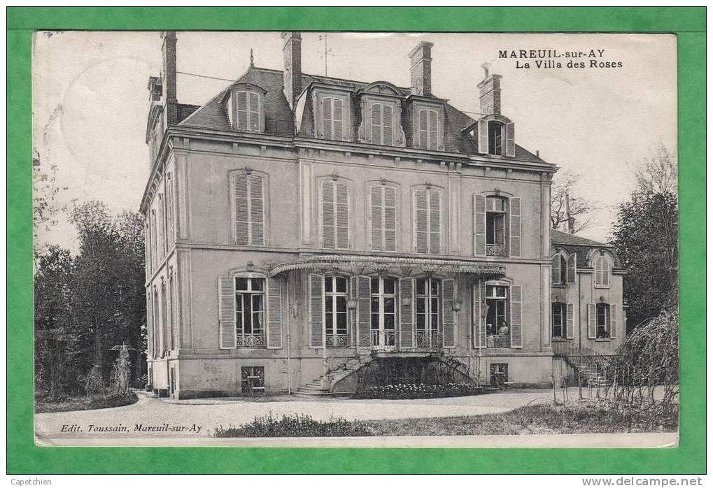 MAREUIL Sur AY - LA VILLA DES ROSES - Carte  écrite En 1915 - Mareuil-sur-Ay